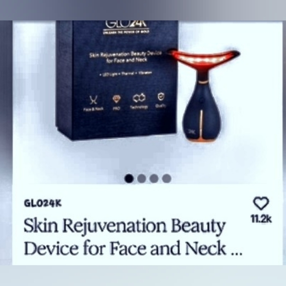 On The Go Luxurious Black and Gold LED Skincare Tool